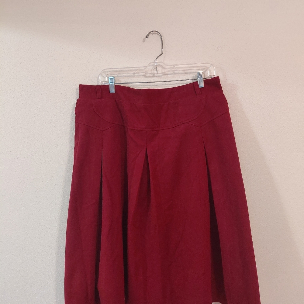 Elegant Wine Red Women's Skirt